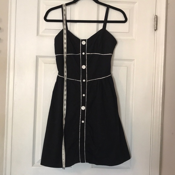 Black Dress with White Button Detail - Picture 2 of 5